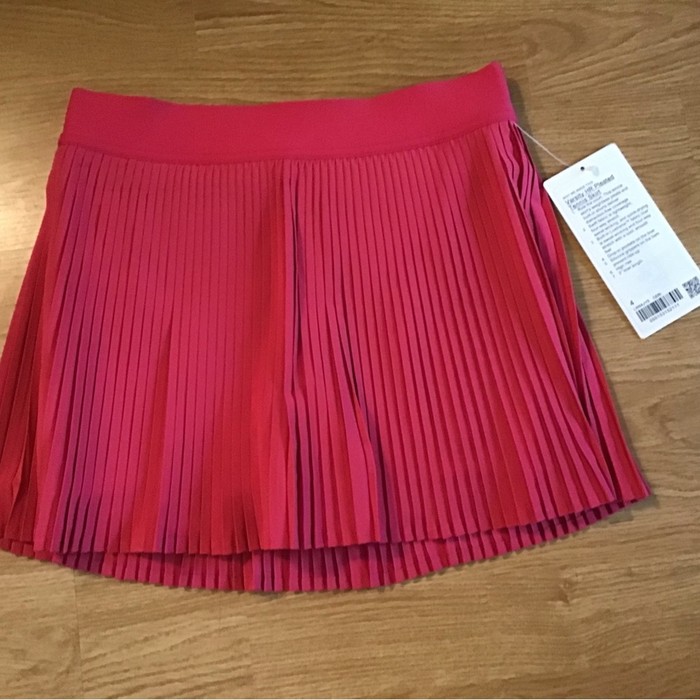 lululemon athletica Pleated Bright Pink Mini Skirt